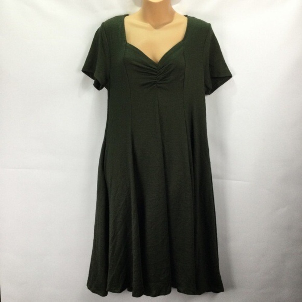 NEW Torrid mini slub rib fluted dress womens size 00 M/L 10 sweetheart neckline